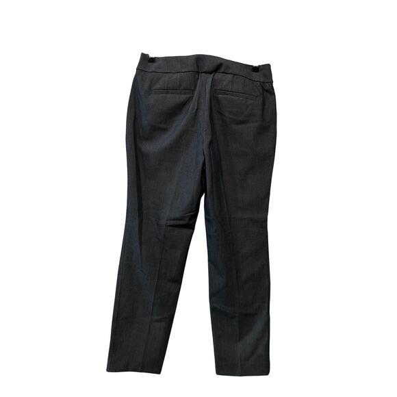 NWT Loft Size 4 Mid Rise Flat Front Julie Straight Ankle Pant Gray Work Business - Picture 2 of 12